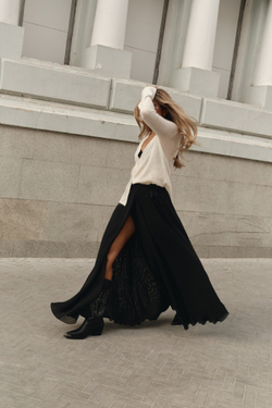 Юбка длинная на завязках