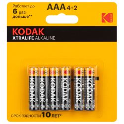 Батарейки Kodak LR03-4+2BL XTRALIFE Alkaline