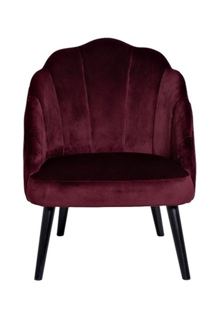 PJC483-PJ604 Кресло с волнистой спинкой велюр бордо 67*72*86см