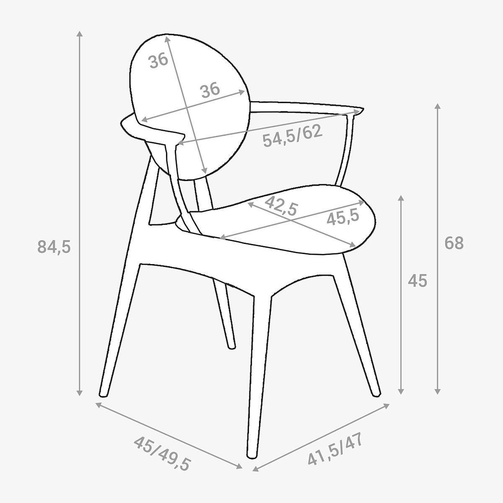 АНАСТАСИЯ КОМФОРТ Стул с подлокотниками