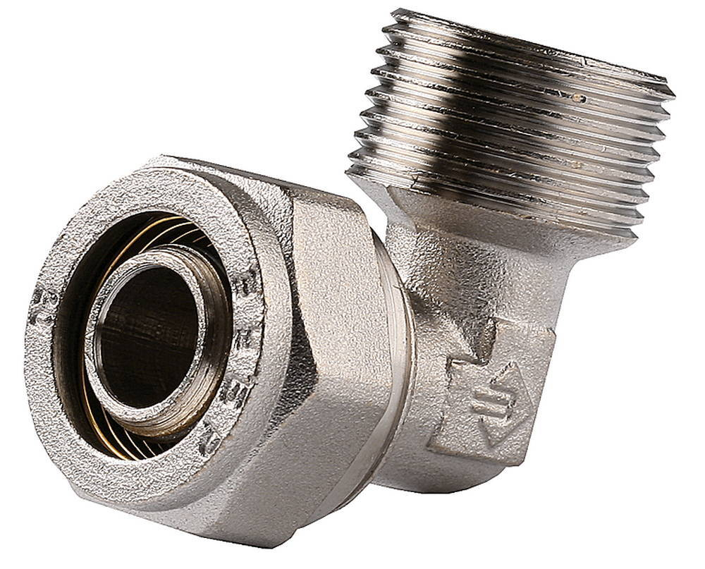 Уголок ЗУБР с наружной резьбой, цанга-штуцер, 1/2″х16х2,0 мм, никель