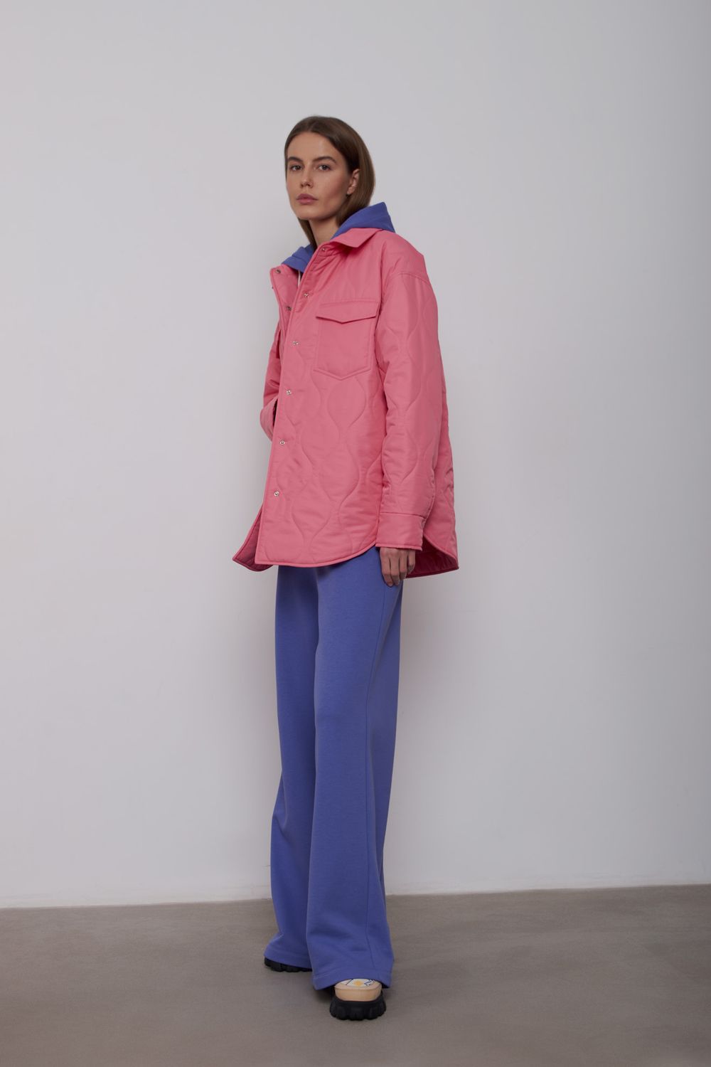 Куртка-рубашка Alexandra Talalay стёганая AW015 розовато-лиловая