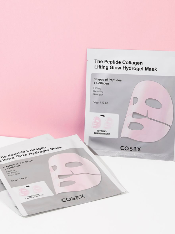 Гидрогелевая маска с пептидами и коллагеном COSRX The Peptide Collagen Lifting Glow Hydrogel Mask 3 шт.