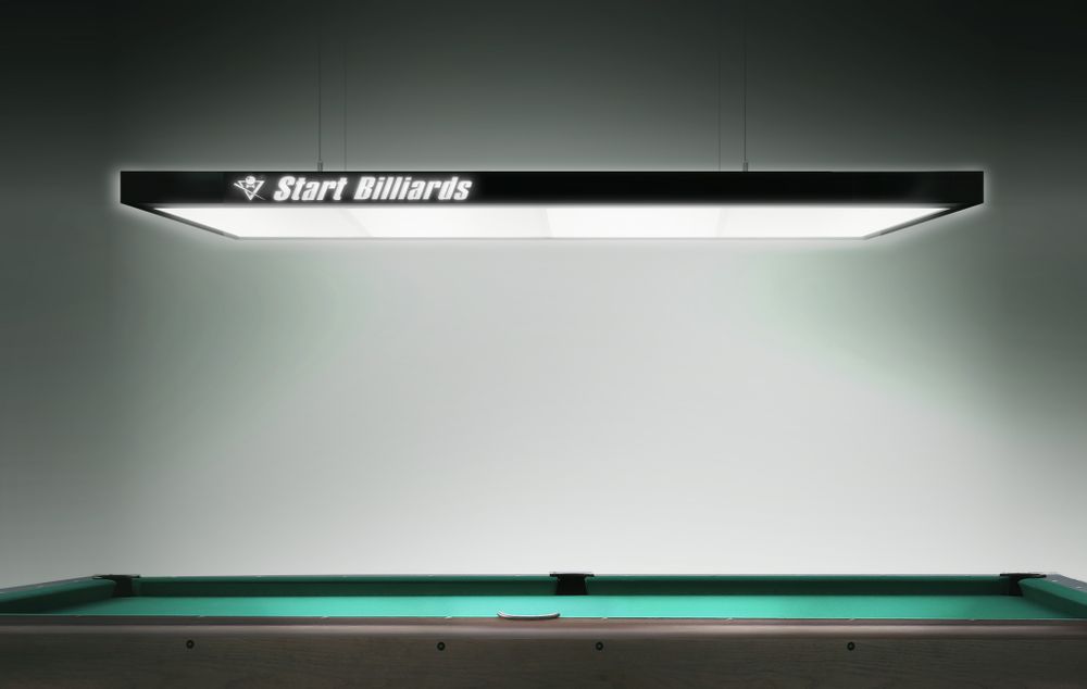 Лампа STARTBILLIARDS Club select 4 секции (Ral 9005 муар (black),Без рассеивателя (комплект))