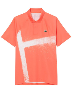 Мужское теннисное поло Lacoste Tennis x Novak Djokovic On Court - Оранжевый