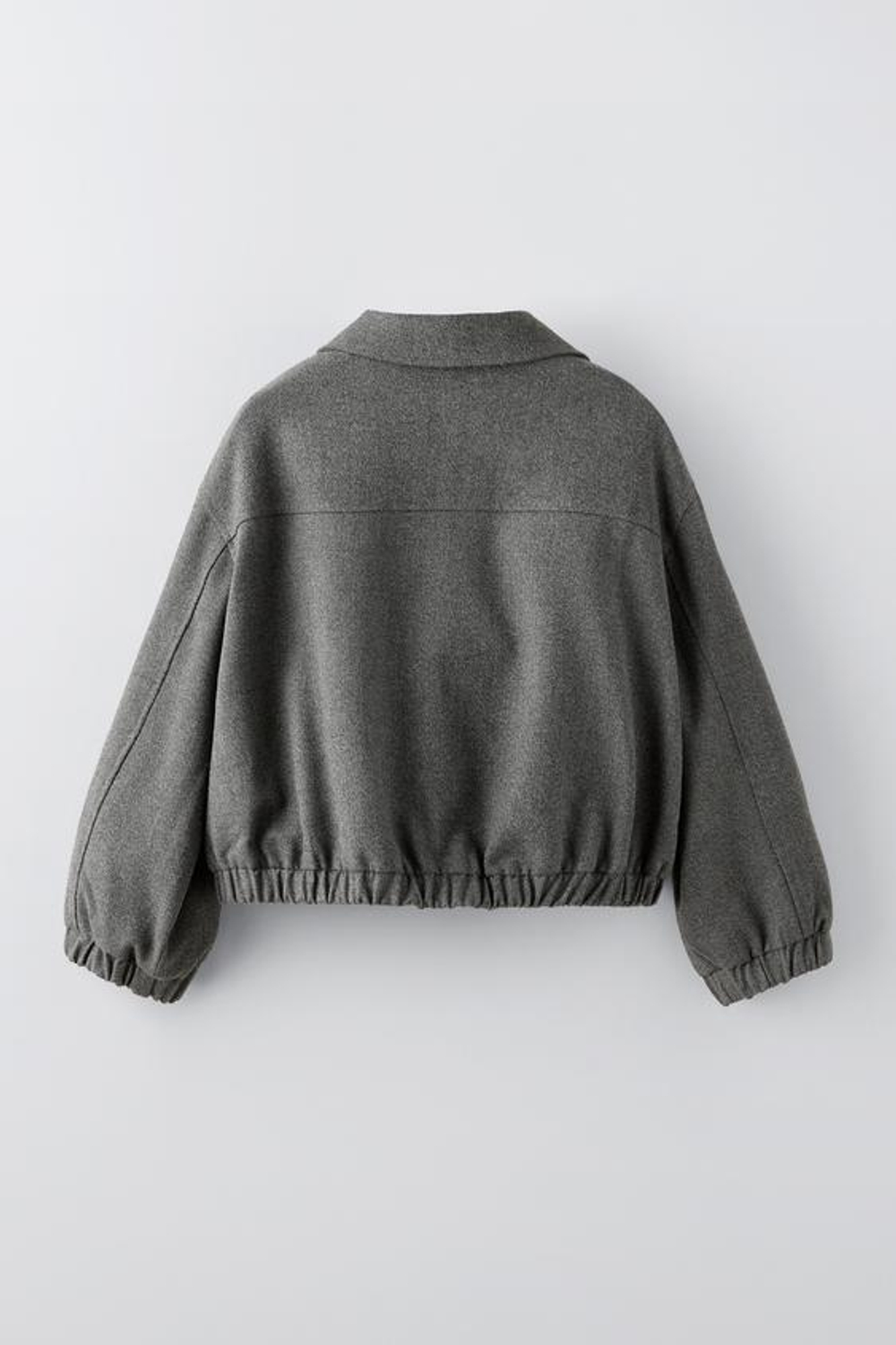 ZARA КУРТКА-БОМБЕР С МОЛНИЕЙ, СЕРЫЙ