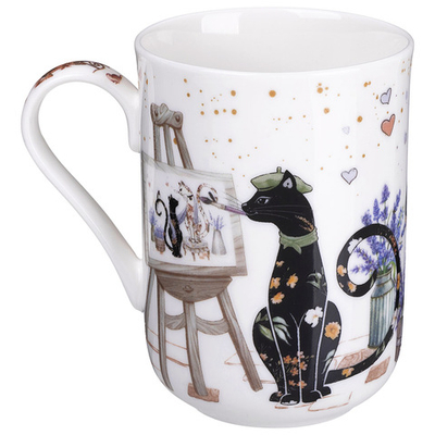 Кружка 330мл "Лавандовые коты, 425-178