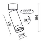 Потолочный светильник Technical C055CL-L12W3K-Z-B
