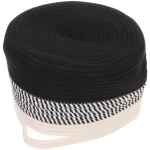 Корзинка плетёная интерьерная с ручками «ТРЕГОРИЯ», цвет чёрный/белый, 27*16*27см, (лейбл селфи)