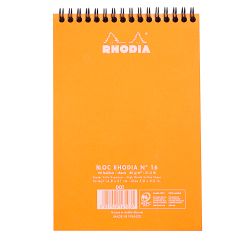 Блокнот Rhodia Classic на спирали A5 в точку 80 гр оранжевый (16503C) 3