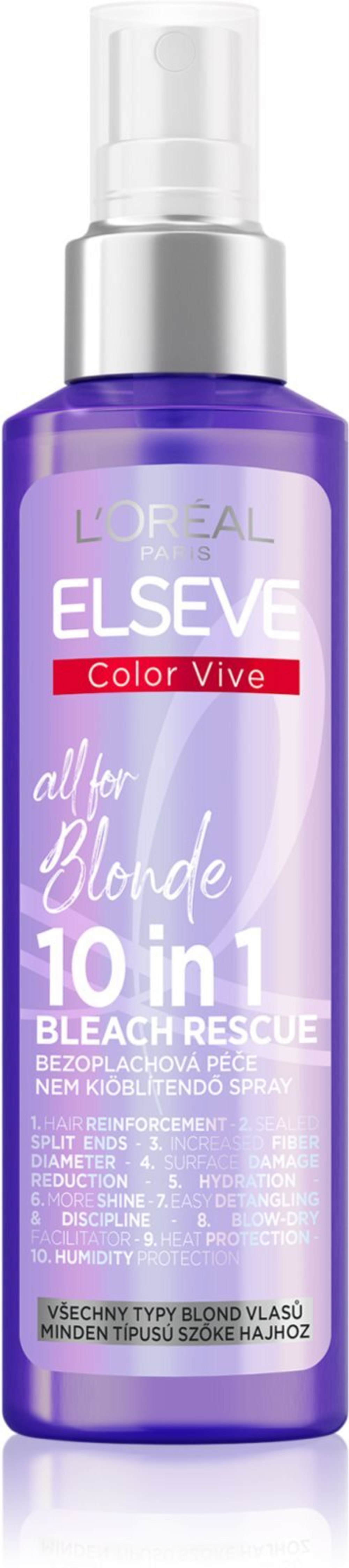 L’Oreal Paris Elseve Color-Vive Purple - несмываемый спрей для всех типов светлых волос /   150  ml  / GTIN 3600524051556