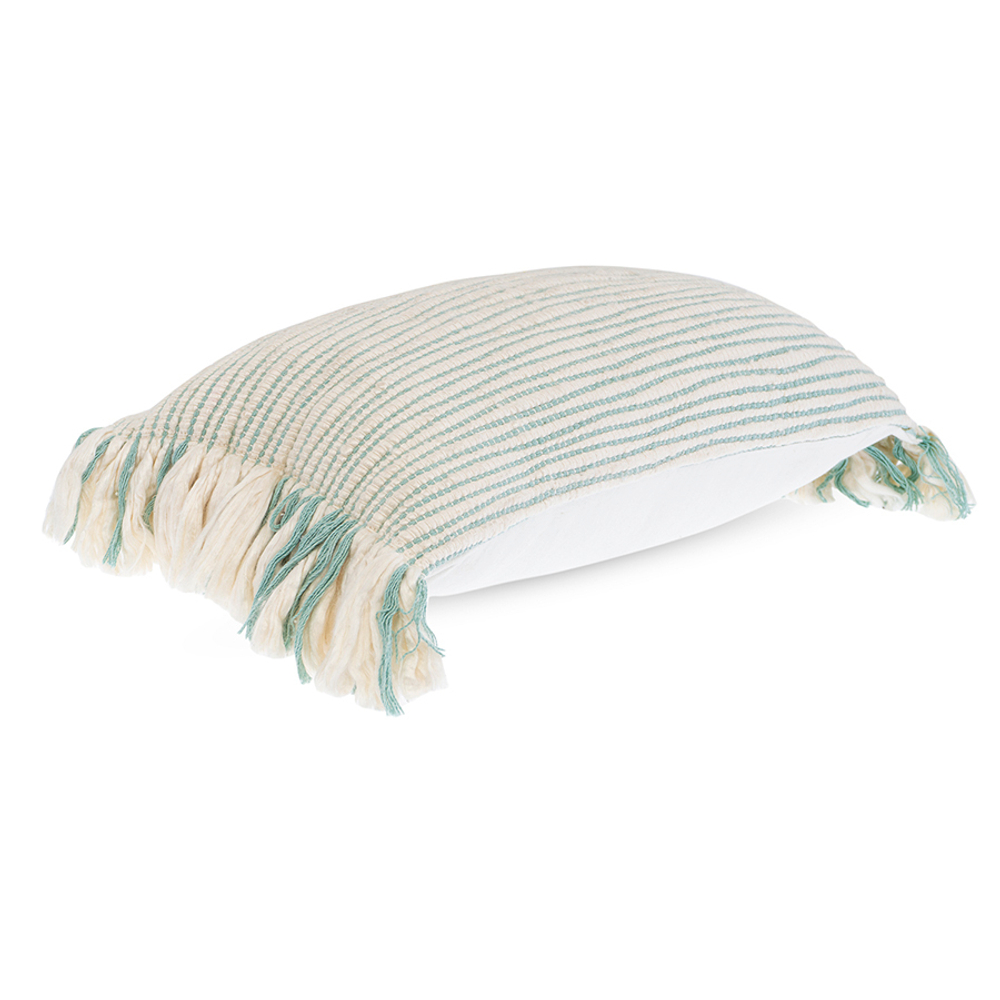 Чехол на подушку мятного цвета clouds из коллекции ethnic, 35х60 см