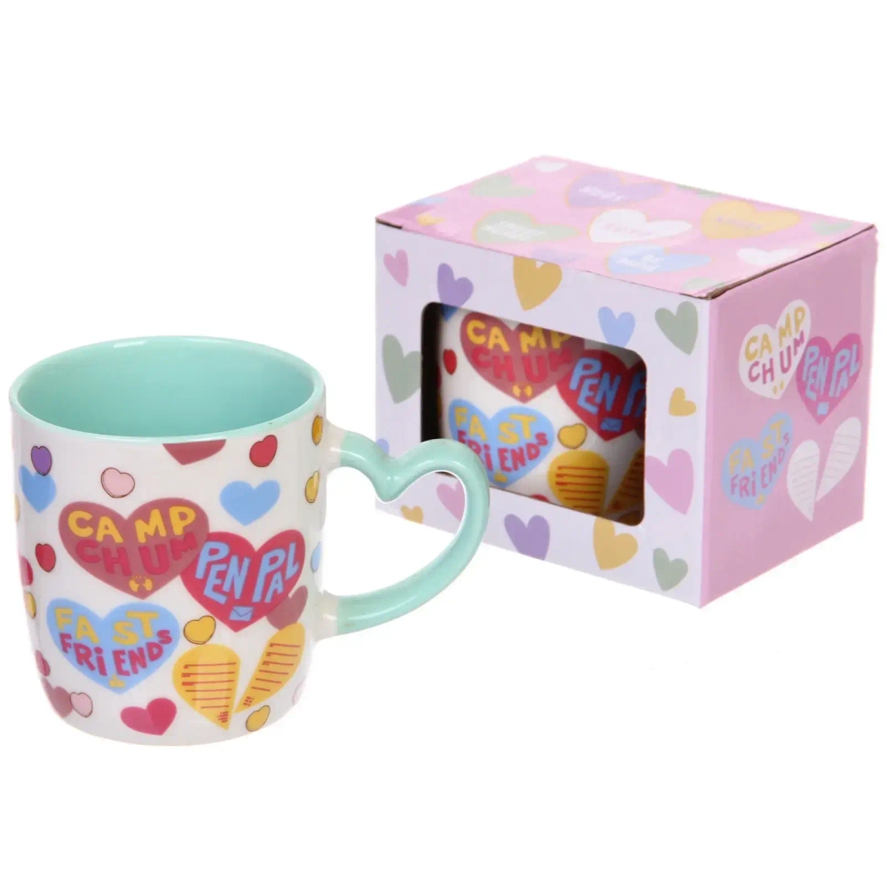 Кружка керамическая 350мл «Сердечки» в подарочной коробке