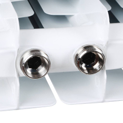 STOUT Space 500 9 секции радиатор биметаллический нижнее правое подключение RAL9016