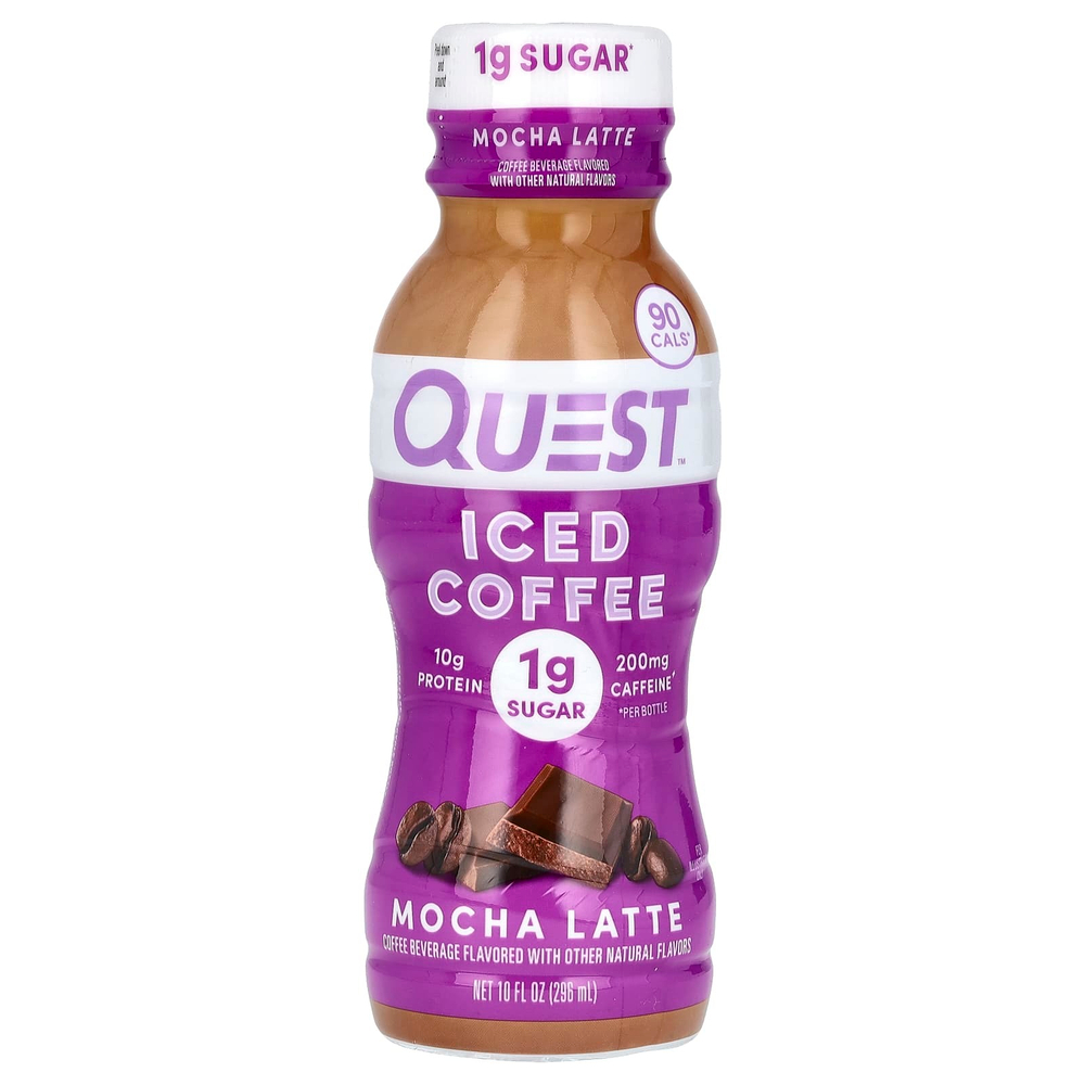 Quest Nutrition, холодный кофе, мокко латте, 4 флакона по 296 мл (10 жидк. унций)