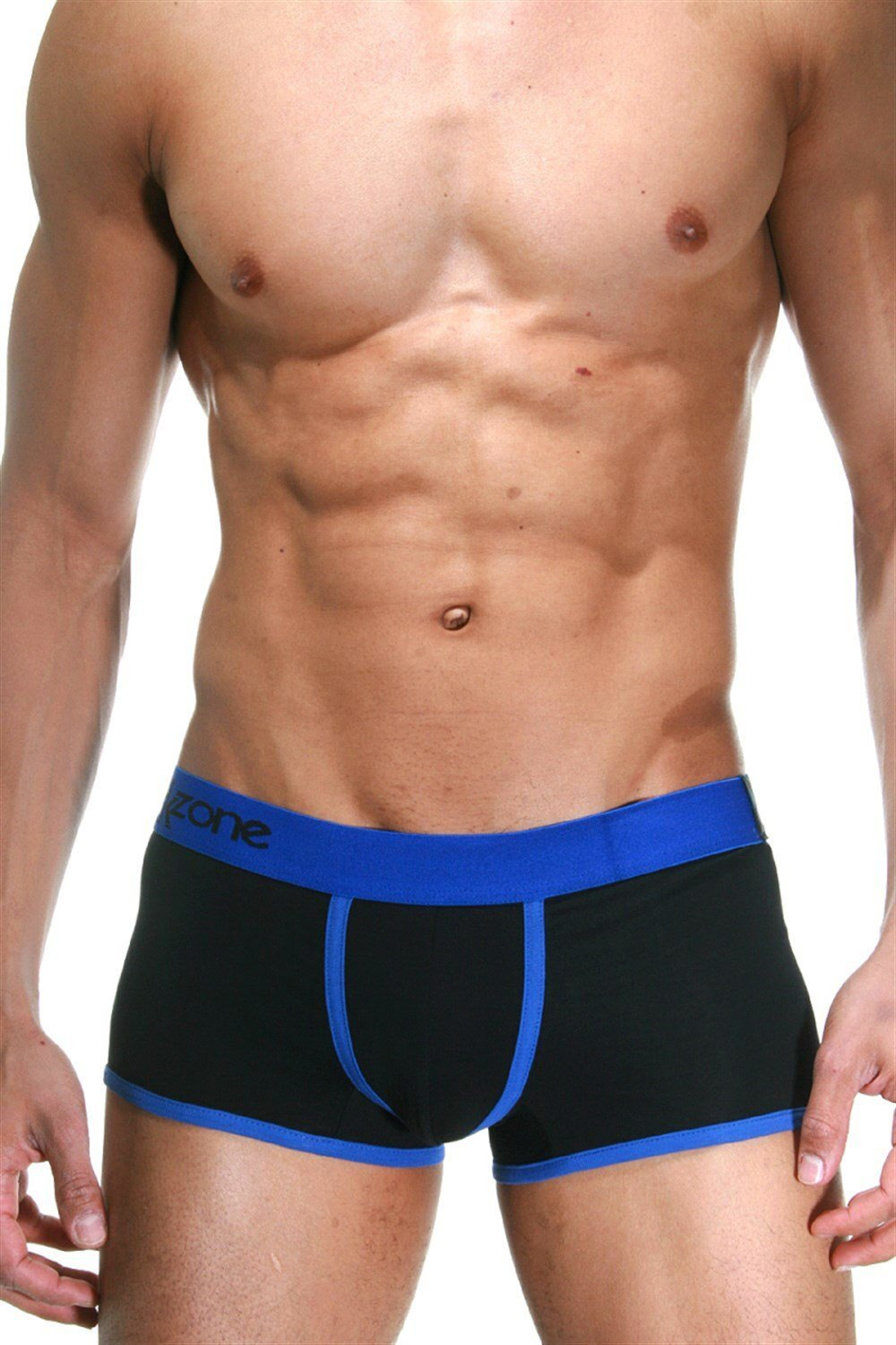 Черные трусы-боксеры с контрастной резинкой и отделкой (Размер: L) (Цвет: черный)