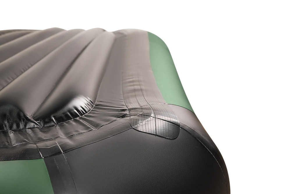 YACHTMAN-300 МНД НАДУВНОЕ ДНО (Яхтман) зеленый-черный (лодка ПВХ с усилением)