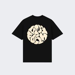 Футболка UNIFORM Heavy Bubble, черный/бежевый