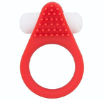 Красное эрекционное кольцо LIT-UP SILICONE STIMU RING 1 RED (Цвет: красный)