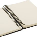 Скетчбук, слоновая кость 140 г/м2 130х210 мм, 80 л., КОЖЗАМ, гребень, BRAUBERG ART CLASSIC, черный, 116475