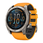 Спортивные часы Garmin fenix 8, 51 мм, AMOLED, титан, сапфир, силиконовый ремешок цвета «оранжевая искра»/графитовый Безель из титана, AMOLED-дисплей. Ремешок с классической застёжкой — на запястье обхватом 127–210 мм