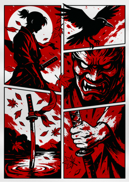 Постер A4 — Samurai (мелованный картон 300 г/м²)