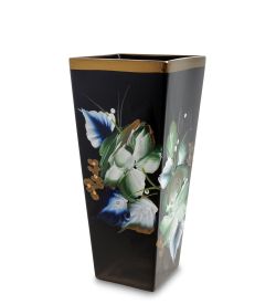 VZ-521 Ваза стеклянная «Жостово» h-300 (факел)