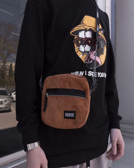 Сумка HOOK Мессенджер Анкл "Вельвет" корица