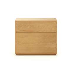 Abilen Комод из дубового шпона с 3 ящиками, 90 x 74,8 см