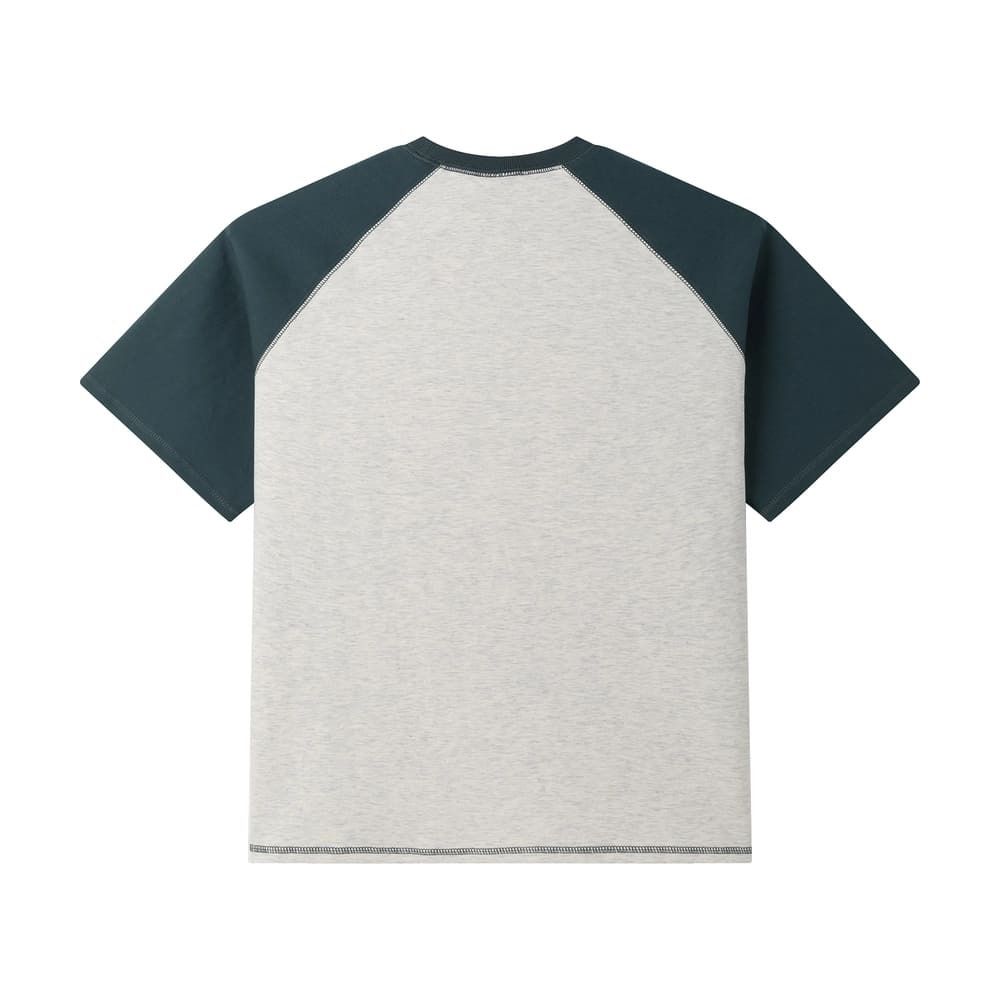 Футболка Ymkashix New City серый меланж / изумрудная