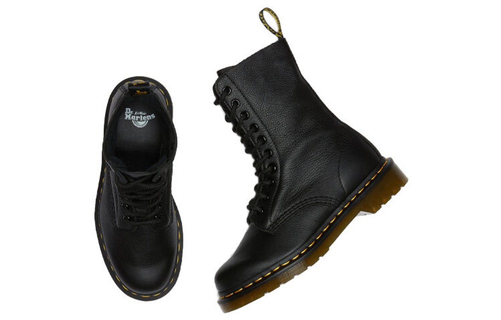 Dr.Martens Martin 1490 Leather Classic 10-Hole Short Cartridge Martin Boots Women's Black