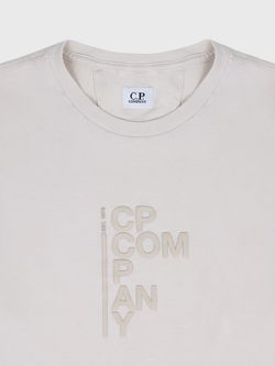 Футболка C.P. Company 30/1 Jersey Vertical Logo Milk