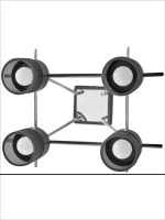 Люстра потолочная MUDI E27*4*60W черный хром