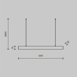 Подвесной светодиодный светильник Maytoni Vinder P051PL-L40W4K белый