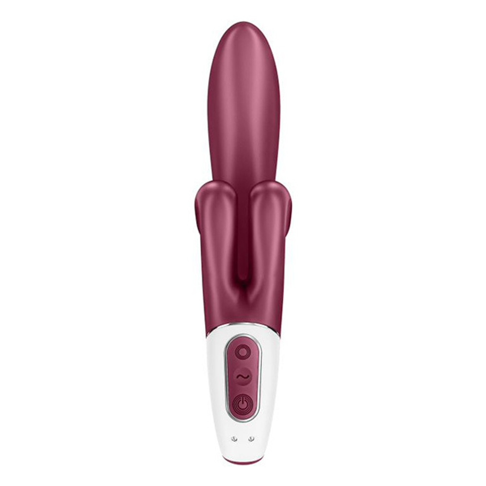 Бордовый вибратор-кролик 21,2см Satisfyer Touch me
