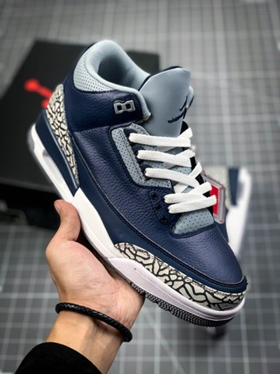 AIR JORDAN 3 RETRO GEORGETOWN MIDNIGHT NAVY/CEMENT GREY/WHITE