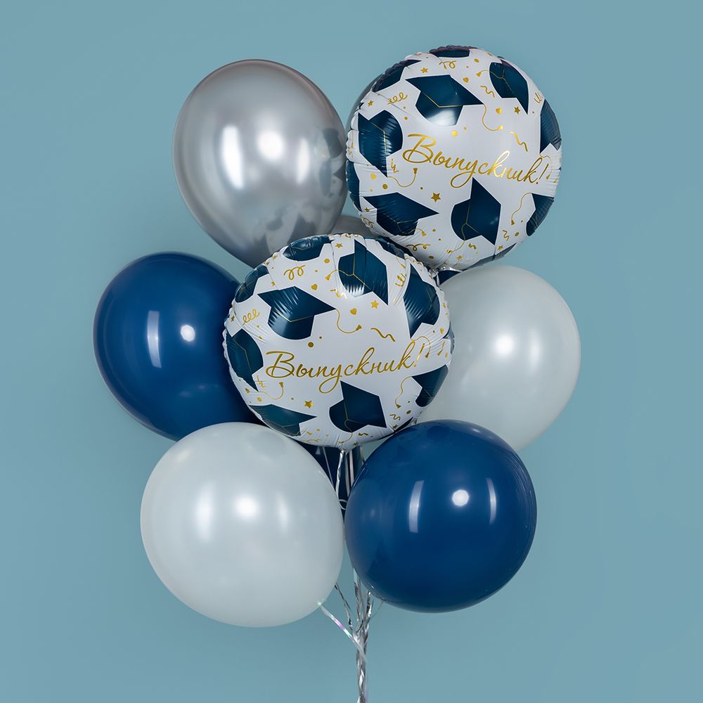 Шар (18''/46 см) Круг, Выпускник!, 1 шт. в уп.