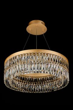 Подвесная люстра LED 50W 3000К LE3026/600 GD золото Milana Leon