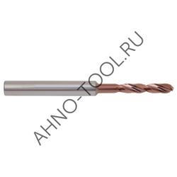 Сверло  3.6мм  твердосплавное 3D без подвода СОЖ. SP-X800030360 VHM AHNO по стали, чугуну, нерж. и ж