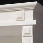 Книжный шкаф стеллаж белый с полками Харви из массива сосны