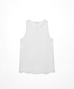 Oysho Топ без рукавов из высокотехнологичной ткани с микроперфорацией, белый