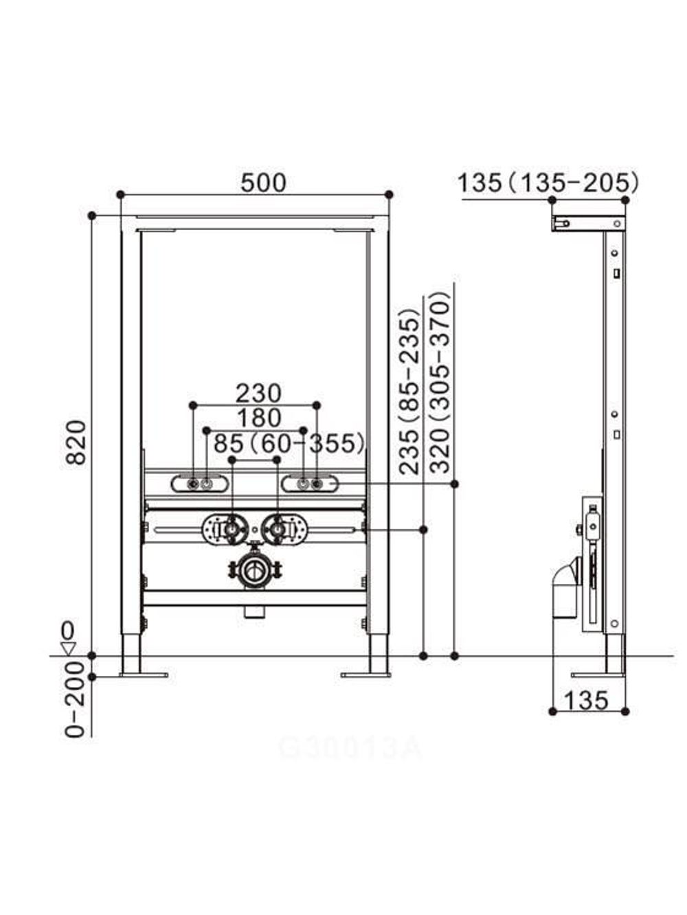 Инсталляция для подвесного биде WeltWasser  WW AMBERG 500 BD   10000005536