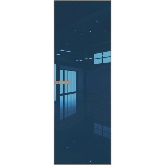 Скрытая алюминиевая дверь Invisible 1AGN зеркало blue
