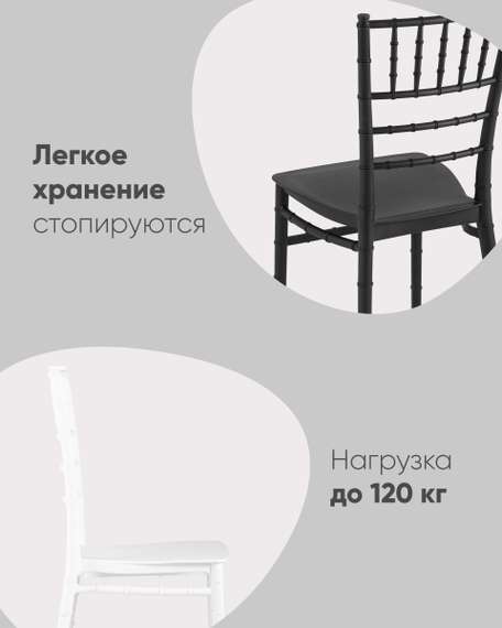 Стул Chiavari (Кьявари) пластик черный