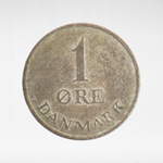 Denmark, 1 Øre - Frederik IX, 1965, VF
