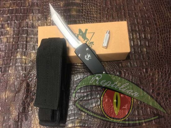 Складной нож Steelclaw MIC03 выкидной фронтального выброса c клинком из стали D2, рукоять алюминий