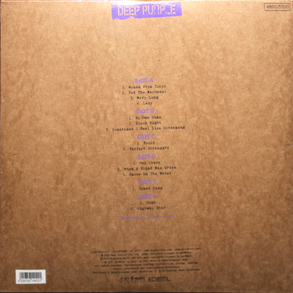 Deep Purple / Live In Hong Kong 2001 (Coloured Vinyl)(3LP)