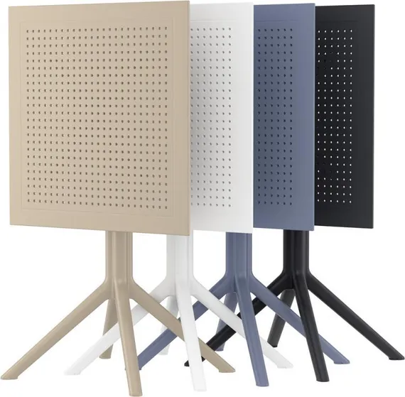 Стол пластиковый складной Sky Folding, 60х60 см, белый