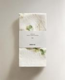 ZARA HOME САЛФЕТКИ С ПРИНТОМ "КЛЕВЕР" (2 ШТ.), ЗЕЛЕНЫЙ