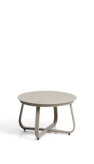 Уличный столик Tamaris из алюминия цвета таупе Ø80 см